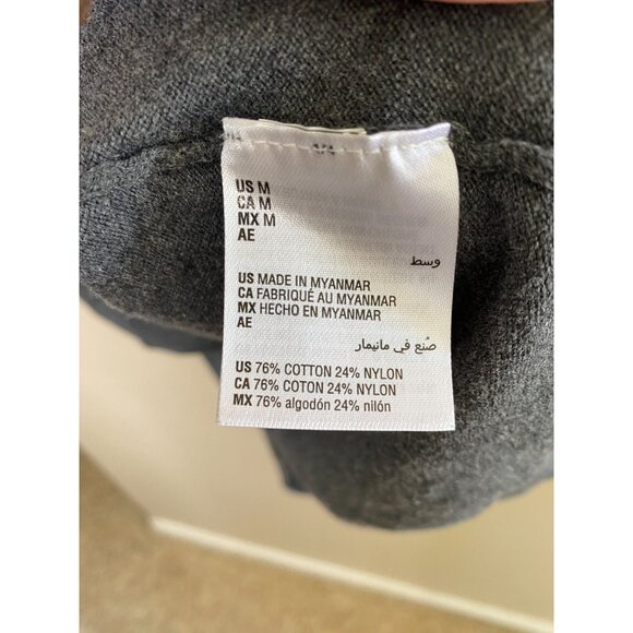 Club Room Mens Gray V-Neck Sweater Vest Sleeveless Size M 76% Cotton 24% Nylon - Picture 5 of 7